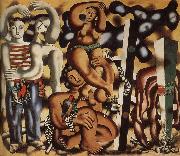 The composition having two parrot Fernard Leger